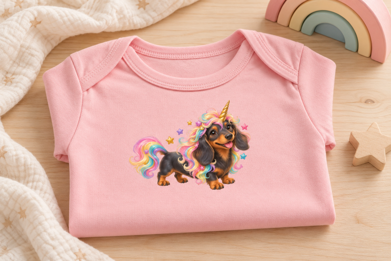Dackeltshirt Kinder Einhorn TShirt für Kinder mit Dackel