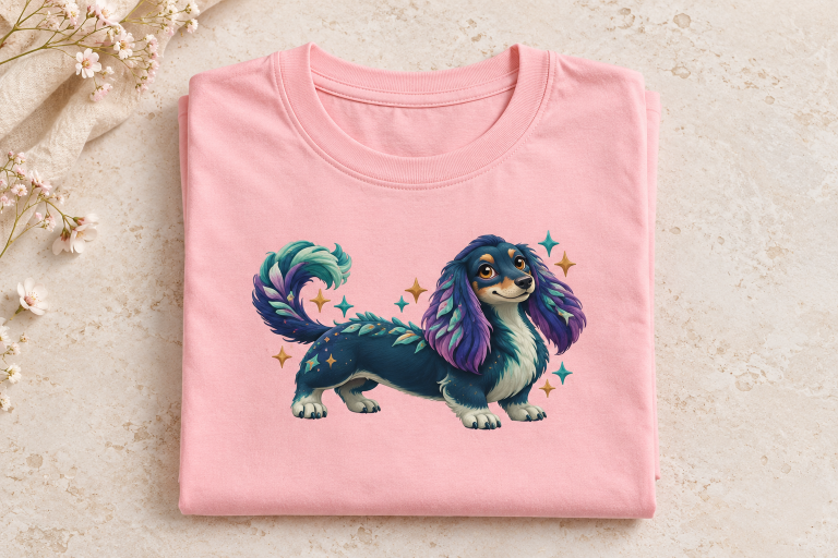 Fantasy Tier Magisches Dackelmotiv