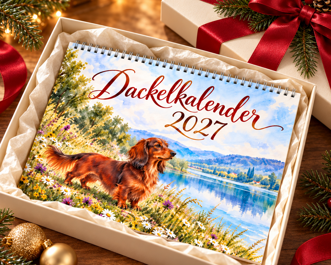 Kalender 2027 Dackelmotiv