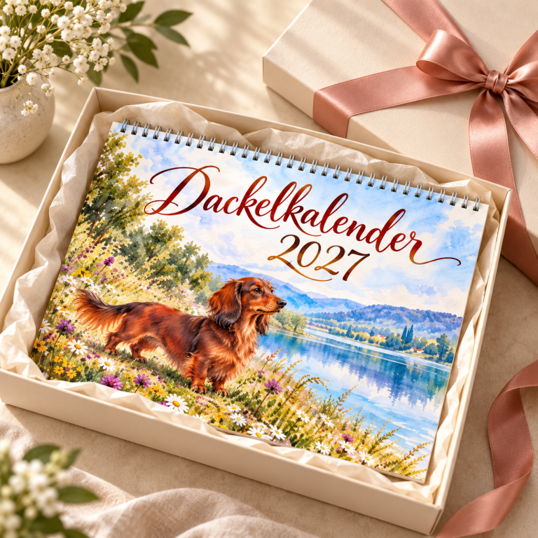 Wandkalender mit Dackelmotiven